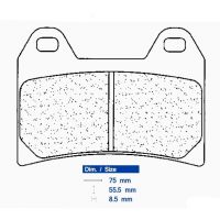 Brzdové destičky CARBONE LORRAINE 2539 C42 (C60) - Racing (OEM *AP8113754*)